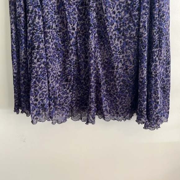 Coldwater Creek Midi Nylon Ruffle Skirt M Abstract Y2K Stretchy whimsigoth witch - Picture 2 of 7